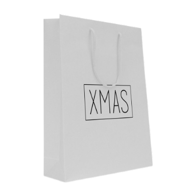 Kerstverpakking Papieren kersttassen XMAS - Wit 1