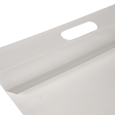 Verzendzakken en -enveloppen Papieren verzendtassen met handgreep – Wit 1