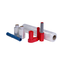 Afbeelding Wikkelfolie Compleet pakket: Standaard (1 rol rekfolie 17 micron + dispenser & 2 rollen bundelfolie + dispenser)