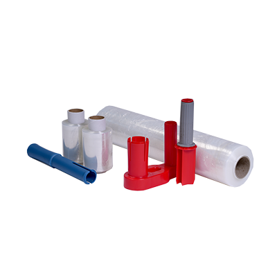 Dispenser Wikkelfolie Compleet pakket: Standaard (1 rol rekfolie 17 micron + dispenser & 2 rollen bundelfolie + dispenser) 1