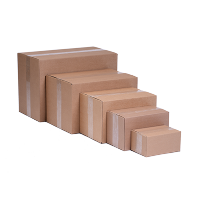 Afbeelding Bruine Amerikaanse vouwdoos dubbelgolf voor A3 (427×304×200 mm)