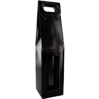Afbeelding Draagkarton - Luxe - 1 fles – Zwart