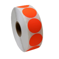 Afbeelding Rode markeringsstickers op rol
