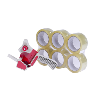 Afbeelding Tape Starterpakket: Groot (6 rollen PP Performance tape + dozensluiter)