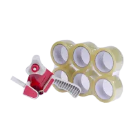 Afbeelding Tape pakket: 6 rollen PP acryltape + dispenser