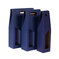Afbeelding Draagkarton wijn blauw