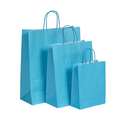 Draagtas Basic papieren tassen - blauw 1
