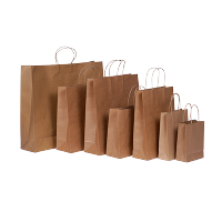 Afbeelding Basis papieren tassen deluxe - bruin