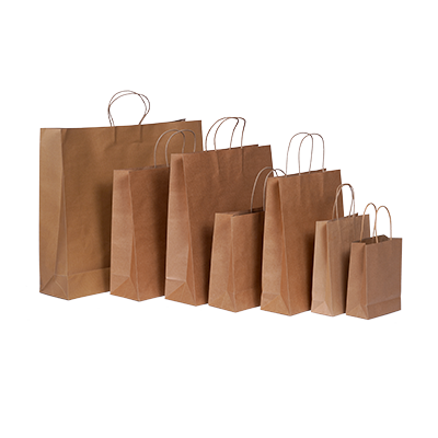 Draagtas Basis papieren tassen deluxe - bruin 1