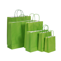 Afbeelding Basic papieren tassen deluxe - groen