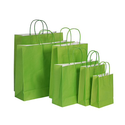 Draagtas Basic papieren tassen deluxe - groen 1