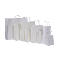 Afbeelding Basic papieren tassen deluxe - wit