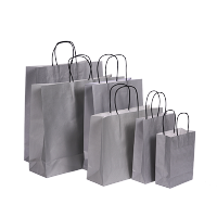Afbeelding Basic papieren tassen deluxe - zilver
