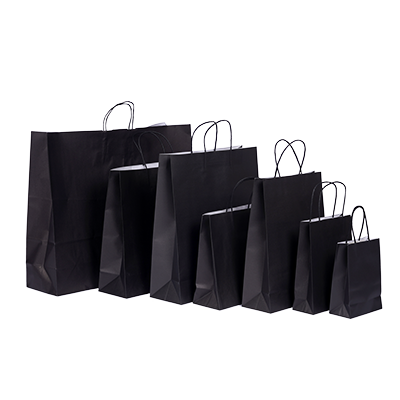 Draagtas Basic papieren tassen deluxe - zwart 1