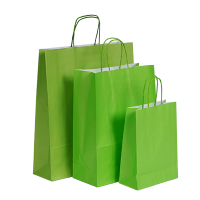 Draagtas Basic papieren tassen - groen 1