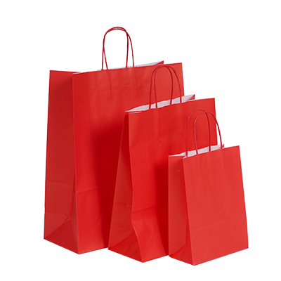 Draagtas Basic papieren tassen - rood 1