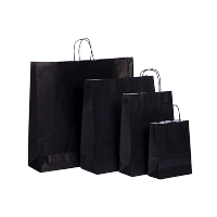 Afbeelding Basic papieren tassen - zwart