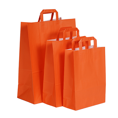 Draagtas Budget papieren tassen - oranje 1