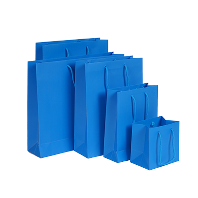Draagtas Luxe papieren tassen – Fluor mat – Blauw 1