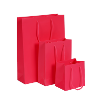 Afbeelding Luxe papieren tassen – Fluor mat – Roze