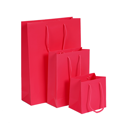 Draagtas Luxe papieren tassen – Fluor mat – Roze 1