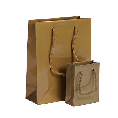 Draagtas Luxe papieren tassen - Glanzend – Goud 1