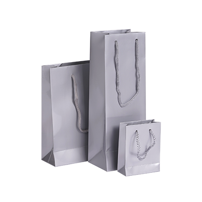 Draagtas Luxe papieren tassen - Glanzend – Zilver 1