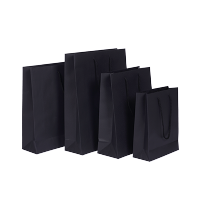 Afbeelding Luxe papieren kraft tassen - zwart