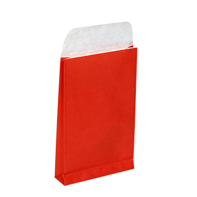 Geschenkzakje Papieren geschenkzakjes met klepsluiting – Rood 1