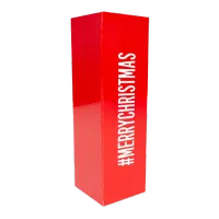 Afbeelding Luxe Kerst wijnflesdozen - #MERRYCHRISTMAS – Rood