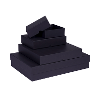 Afbeelding Luxe kraft dozen met deksel – Zwart