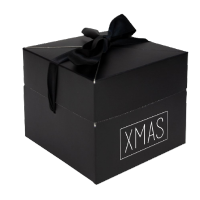 Afbeelding Pop-up doos met sluitlint - XMAS – Zwart