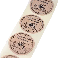 Afbeelding Stickers – Zie ginds komt de stoomboot - bruin