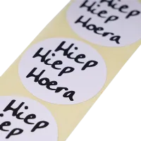 Afbeelding Stickers - Hiep Hiep Hoera