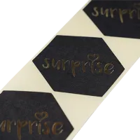 Afbeelding Stickers – Surprise Goud - zwart