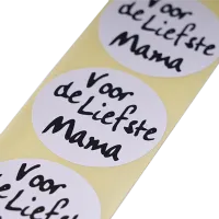 Afbeelding Stickers – Voor de liefste mama - wit