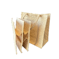 Afbeelding Flessentas 6 flessen - jute