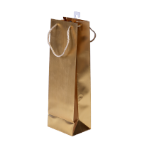 Afbeelding Wijntas papier - goud metallic
