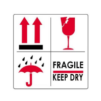 Afbeelding Fragile / This side up / Keep dry Stickers 110x100mm
