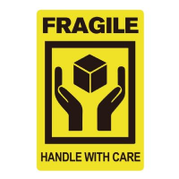 Afbeelding Fragile handle with care stickers 51x76mm
