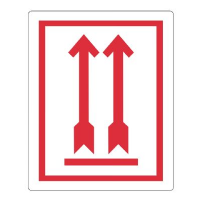 Afbeelding This side up stickers rood 74x105mm