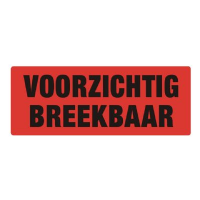 Afbeelding Voorzichtig breekbaar stickers 50x130mm