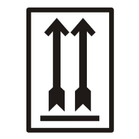 Afbeelding This side up stickers zwart 70x100mm